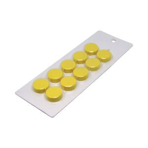 Whiteboards and Accessories 39 Small Yellow Magnetic Discs | Sold in cards of 10