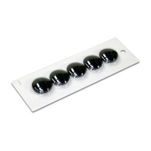 Whiteboards and Accessories 49 Large Black Magnetic Buttons | Sold in cards of 5
