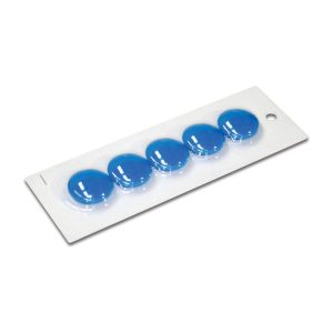 Whiteboards and Accessories 50 Large Blue Magnetic Buttons | Sold in cards of 5