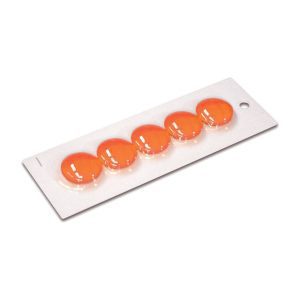 Whiteboards and Accessories 51 Large Orange Magnetic Buttons | Sold in cards of 5