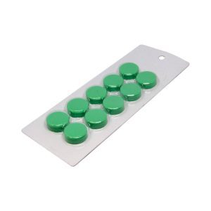 Whiteboards and Accessories 35 Small Green Magnetic Discs | Sold in cards of 10