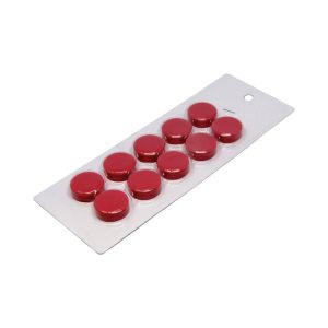 Whiteboards and Accessories 37 Small Red Magnetic Discs | Sold in cards of 10