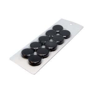 Whiteboards and Accessories 40 Large Black Magnetic Discs | Sold in cards of 10