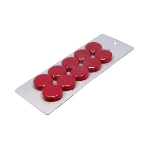 Whiteboards and Accessories 45 Large Red Magnetic Discs | Sold in cards of 10