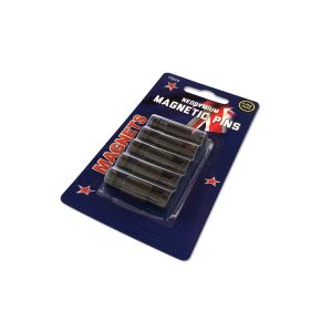 Whiteboards and Accessories 57 Small Black Neodymium Pin Magnets | Cards of 10