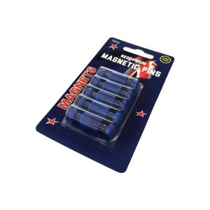 Whiteboards and Accessories 58 Small Blue Neodymium Pin Magnets| Cards of 10