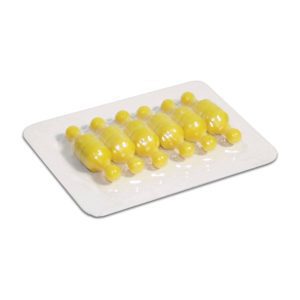 Whiteboards and Accessories 32 Yellow Neodymium Pin Magnets | Cards of 12