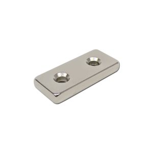 Neodymium Magnets 141 28mm x 12mm x 4mm Countersunk Neodymium Block