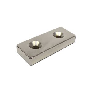 Neodymium Magnets 142 50mm x 20mm x 8mm Countersunk Neodymium Block