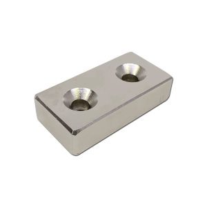 Neodymium Magnets 143 50mm x 25mm x 12mm Countersunk Neodymium Block