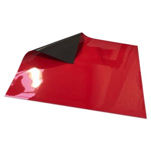 Magnetic Sheeting 22 Pre Cut Magnetic Sheeting - Red with Write on/Wipe off Laminate