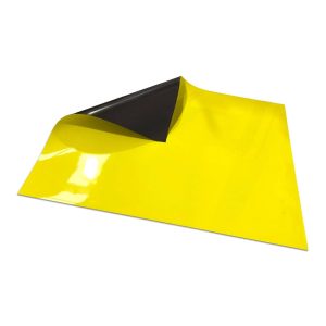 Magnetic Sheeting 23 Pre Cut Magnetic Sheeting - Yellow with Write on/Wipe off Laminate