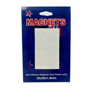 Magnetic Sheeting 72 Clearance 20mm x 20mm Self Adhesive Magnetic Patches Pack